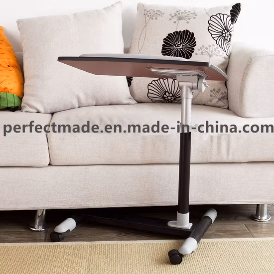 Hot Selling Cheap Adjustable Overbed Table with Wheels