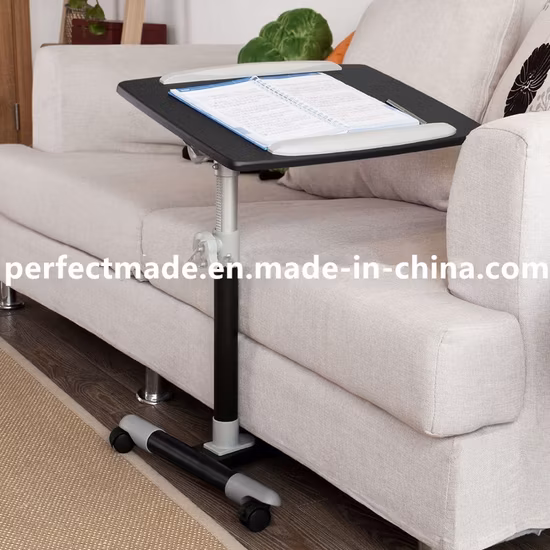 Hot Selling Cheap Adjustable Overbed Table with Wheels