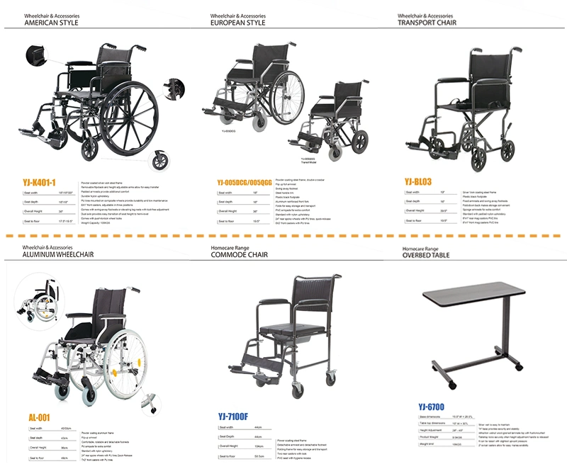 China Hospital Medical Steel Movable Computer Overbed Table